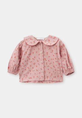 Блузка для малышей из хлопка розовая 