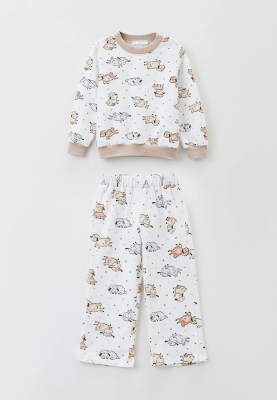 Пижама Грей теплая с брюками принт овечки