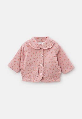 Куртка розовая для девочки из хлопка