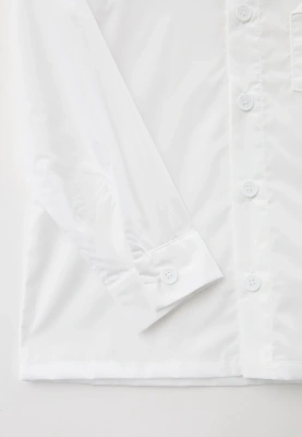 Рубашка Трей  белая школьная с длинными рукавами