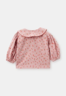 Блузка для малышей из хлопка розовая 