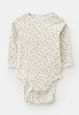 Боди Морган из интерлока с принтом в молочном цвете