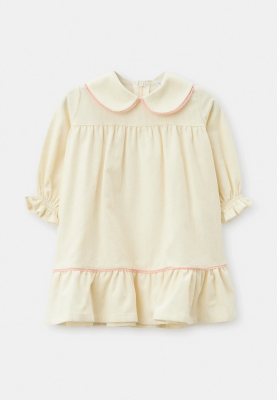 Платье Мия из микровельвета в бежевом цвете