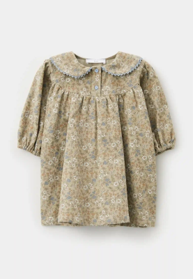 Платье Алисия из микровельвета в оливковом цвете