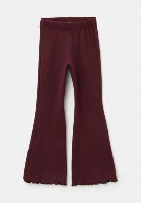 Брюки Мулан клеш в бордовом цвете