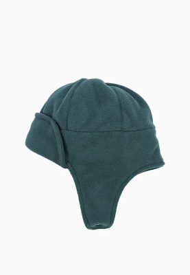 Шапка-ушанка темно-зеленого цвета