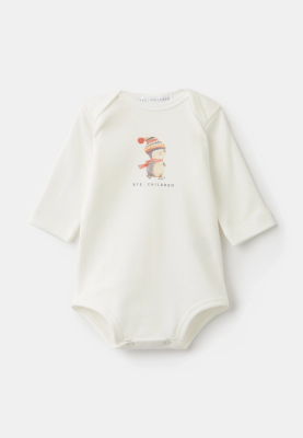 Боди Джулиан молочного цвета с принтом