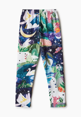 Леггинсы из тонкого трикотажа со сказочным принтом