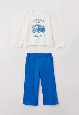 Пижама с брюками на мальчика с принтом ретро автомобиля 