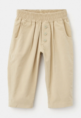 Брюки Кейс из микровельвета в бежевом цвете