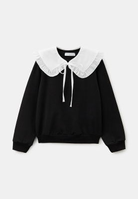 Свитшот со съемным воротником