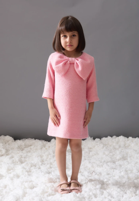 Платье Пион из букле в розовом цвете