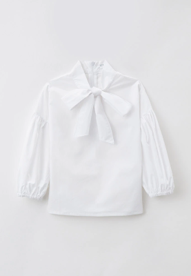 Блузка из хлопка с тонким рисунком на молнии 