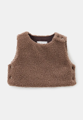 Жилет коричневого цвета из меха Жилет коричневого цвета из меха