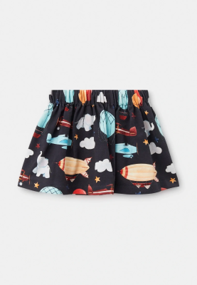 Юбка Агнесс из двунитки в темно-синем цвете