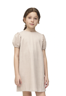 Платье из костюмной шерсти в бежевом цвете