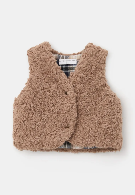 Жилет из искусственного меха в светло-коричневом цвете Жилет из искусственного меха в светло-коричневом цвете