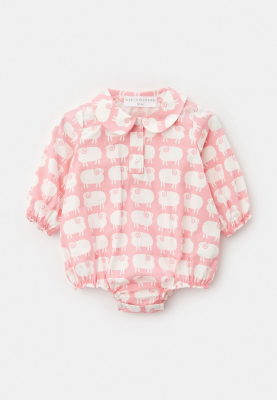 Ромпер Валенсия из хлопка в розовом цвете