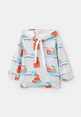 Толстовка Голивуд с принтом в голубом цвете