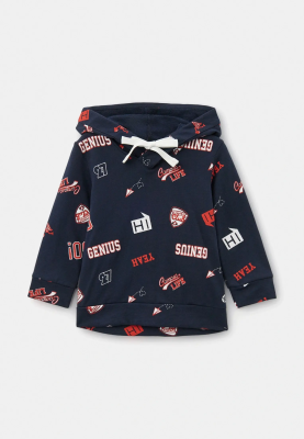 Толстовка Голливуд с принтом в темно-синем цвете