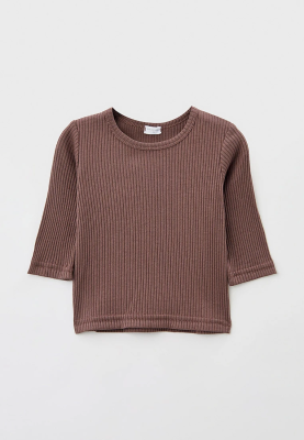 Лонгслив для малышей прямого кроя из ткани в рубчик