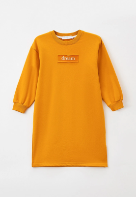 Платье длинное свободного кроя из футера с небольшим утеплителем