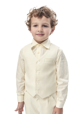 Жилет для мальчиков в молочном цвете