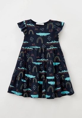 Платье из тонкого хлопка с принтом крокодилы