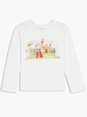 Лонгслив из хлопка с  печатным рисунком рыцарь и принцесса