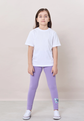 Леггинсы с бабочками в сиреневом цвете