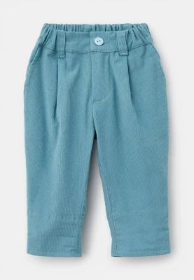 Брюки Букля из микровельвета в голубом цвете