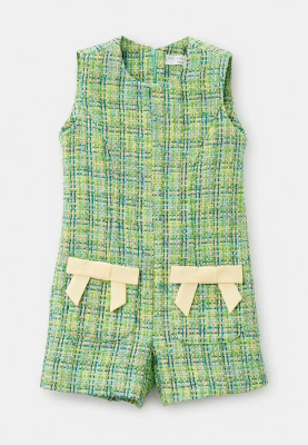 Комбинезон Гретель из букле в салатовом цвете