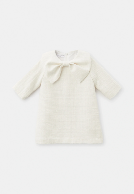 Платье Пион из букле в белом цвете