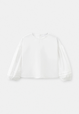 Блузка Аззи из сорочечной ткани в белом цвете