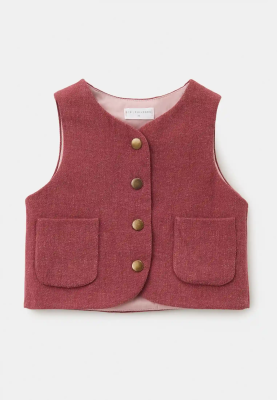 Жилет Майли из денима в бордовом цвете Жилет Майли из денима в бордовом цвете