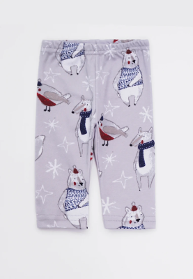 Брюки из хлопка с новогодним принтом