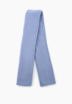 Шарф флисовый серо-голубой