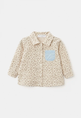 Рубашка Тревис из теплого хлопка в молочном цвете