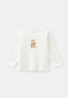 Лонгслив Мэйсон молочного цвета для малышей