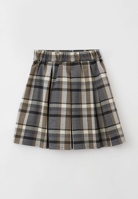 Юбка в клетку в сером цвете