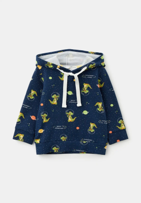 Толстовка с крокодильчиками в темно-синем цвете