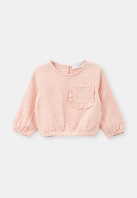 Блузка из муслина в розовом цвете