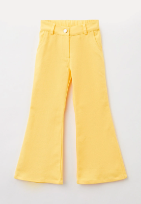 Брюки клеш из ярко-желтого денима