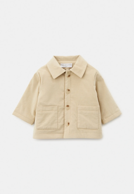 Куртка Катар из микровельвета в бежевом цвете