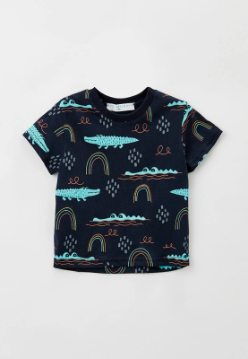 Футболка из тонкого хлопка с ярким принтом крокодилы