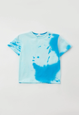 Футболка из мягкого трикотажа с принтом в стиле тай-дай
