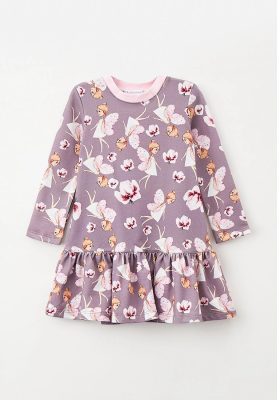 Платье из футера с принтом феи 