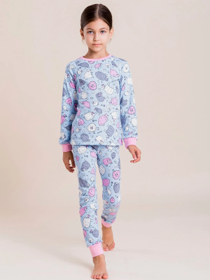 Пижама из хлопка с принтом барашки