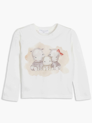 Лонгслив сп принтом бегемотики