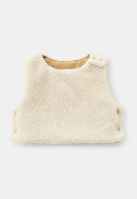 Жилет из меха в молочном цвете Жилет из меха в молочном цвете